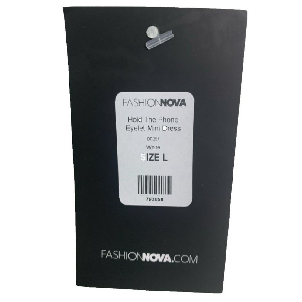 Fashion Nova White Ruffle Cap Sleeve Eyelet Shirt with Tie Women’s Size L - Picture 5 of 14